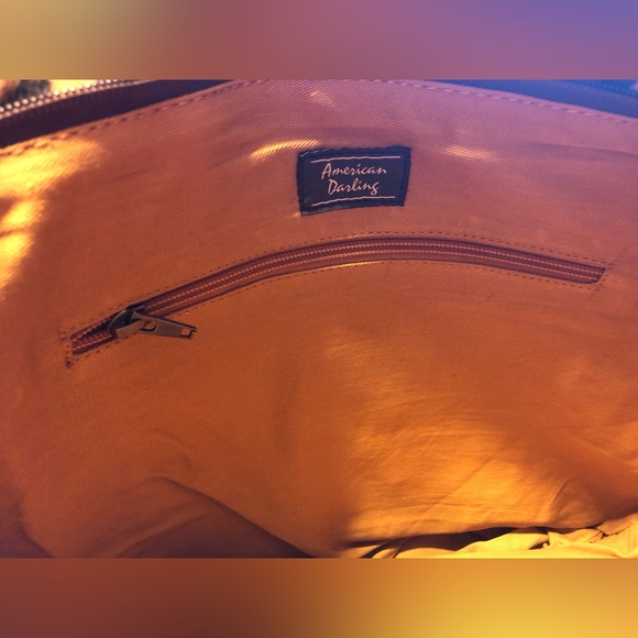 American Darling Leopard Print Tote Bag with conceal carry pocket - Picture 3 of 4